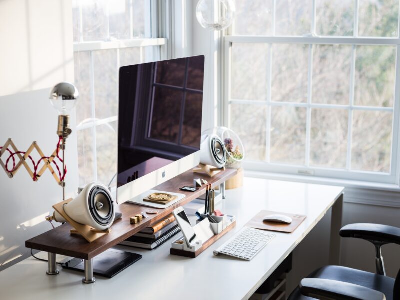 Canva Home Office Desk Workspace