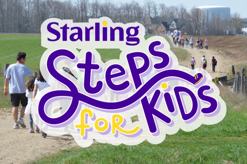 Steps for Kids Logo and Walk Scene