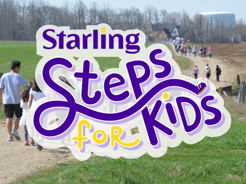 Steps for Kids Logo and Walk Scene